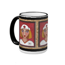 Blonde RN - nursing mug of healing (2) by folkartblonde Blonde RN - nursing mug of healing (2)