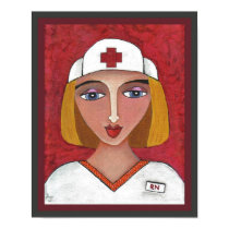 Blonde RN - nursing / nurse print