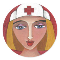 Blonde RN - nursing stickers