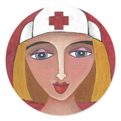 Blonde RN - nursing stickers by folkartblonde