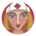 Blonde RN - nursing stickers