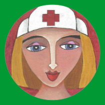 Blonde RN - nursing stickers stickers