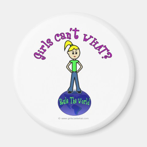 Blonde Rule The World Fridge Magnets