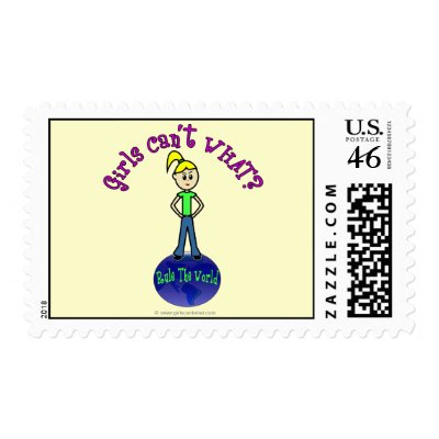 Blonde Rule The World Postage Stamp by girlscantwhat