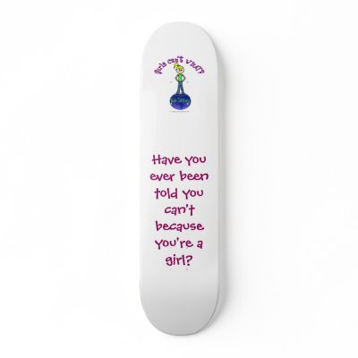 Blonde Rule The World Skateboard Deck by girlscantwhat