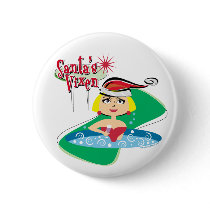 Blonde Santa's Vixen Button