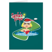Blonde Santa's Vixen Card