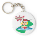 Blonde Santa's Vixen Keychain