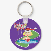Blonde Santa's Vixen Keychain