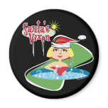 Blonde Santa's Vixen Magnet