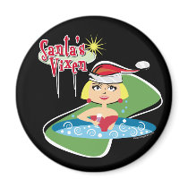 Blonde Santa's Vixen Magnet