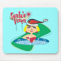 Blonde Santa's Vixen mousepads