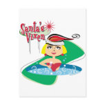 Blonde Santa's Vixen Postcard