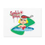 Blonde Santa's Vixen Postcard