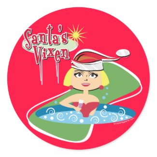 Blonde Santa's Vixen sticker