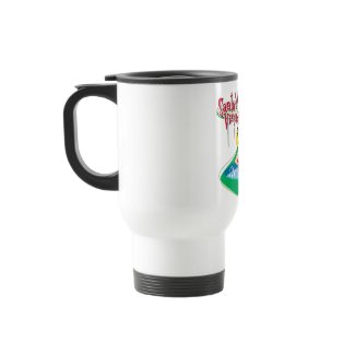 Blonde Santa's Vixen Travel Mug mug