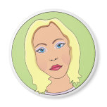 Blonde Short Hair Woman magnets