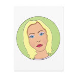 Blonde Short Hair Woman Postcards