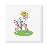 Blonde Tennis Girl Magnet