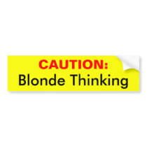 :, Blonde Thinking bumper stickers by roester :, Blonde Thinking bumper stickers