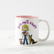 Blonde Veterinarian Girl Coffee Mugs