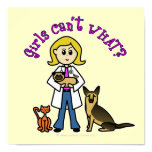 Blonde Veterinarian Girl Print