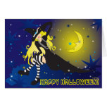 blonde witch_1 greeting card