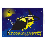 blonde witch greeting cards