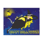 blonde witch postcard