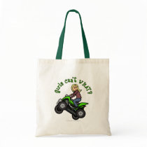 Blonde Woman ATV | Four Wheeler Driver Tote Bags