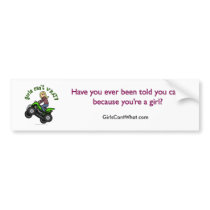 Blonde Woman ATV | Four Wheeler Driver bumper stickers