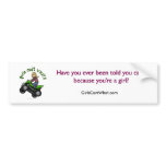 Blonde Woman ATV | Four Wheeler Driver Bumper Stickers