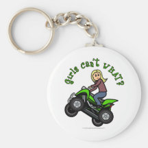 Blonde Woman ATV | Four Wheeler Driver Keychains