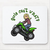 Blonde Woman ATV | Four Wheeler Driver Mousepad