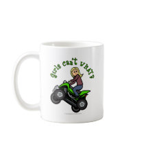 Blonde Woman ATV | Four Wheeler Driver Mugs