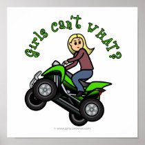 Blonde Woman ATV | Four Wheeler Driver Print