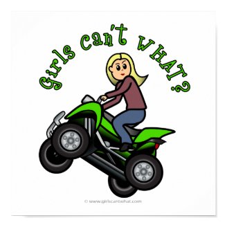 Blonde Woman ATV | Four Wheeler Driver Print