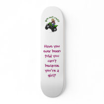 Blonde Woman ATV | Four Wheeler Driver Skate Board