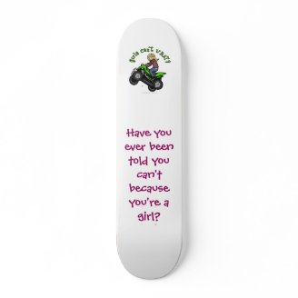 Blonde Woman ATV | Four Wheeler Driver Skate Board