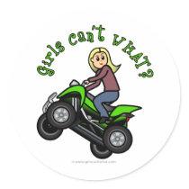 Blonde Woman ATV | Four Wheeler Driver Stickers