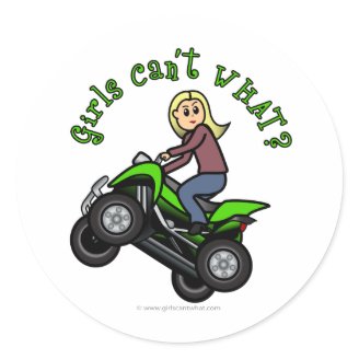Blonde Woman ATV | Four Wheeler Driver Stickers