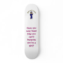 Blonde Woman Graduate in Blue Gown skateboards by girlscantwhat Blonde Woman Graduate in Blue Gown skateboards
