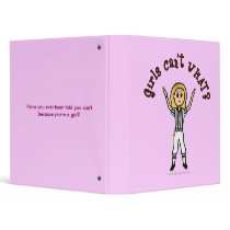 Blonde Womens Football Referee binders