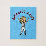 Blonde Womens Football Referee Jigsaw Puzzle