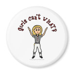Blonde Womens Football Referee Magnets