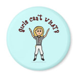 Blonde Womens Football Referee Magnets