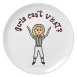 Blonde Womens Football Referee Plates