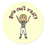 Blonde Womens Football Referee Sticker