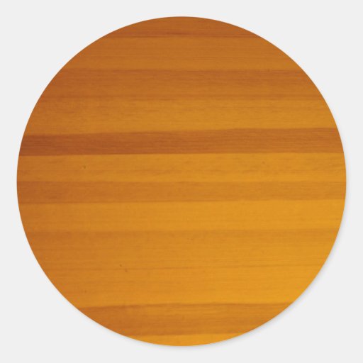 blonde wood grain pattern classic round sticker Zazzle