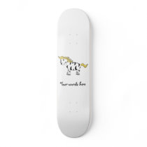 Blonde zebra skate board deck